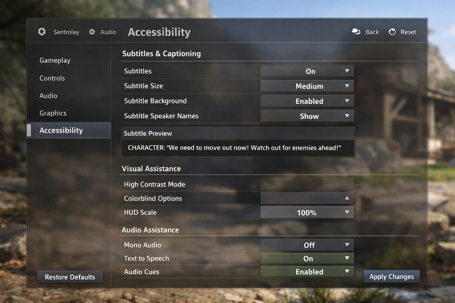 Oyun erişilebilirlik alt yazı desteği